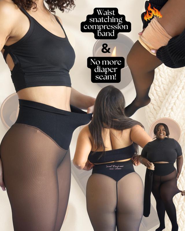 Seamless Sheer Fleece Lined Tights