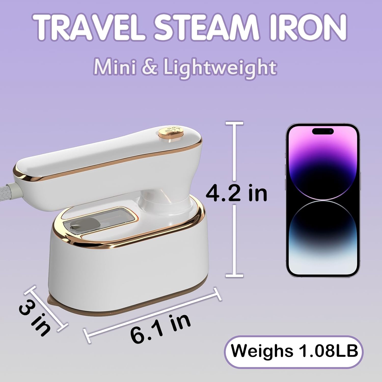 Portable 2-in-1 Handheld Steam Iron & Clothes Steamer