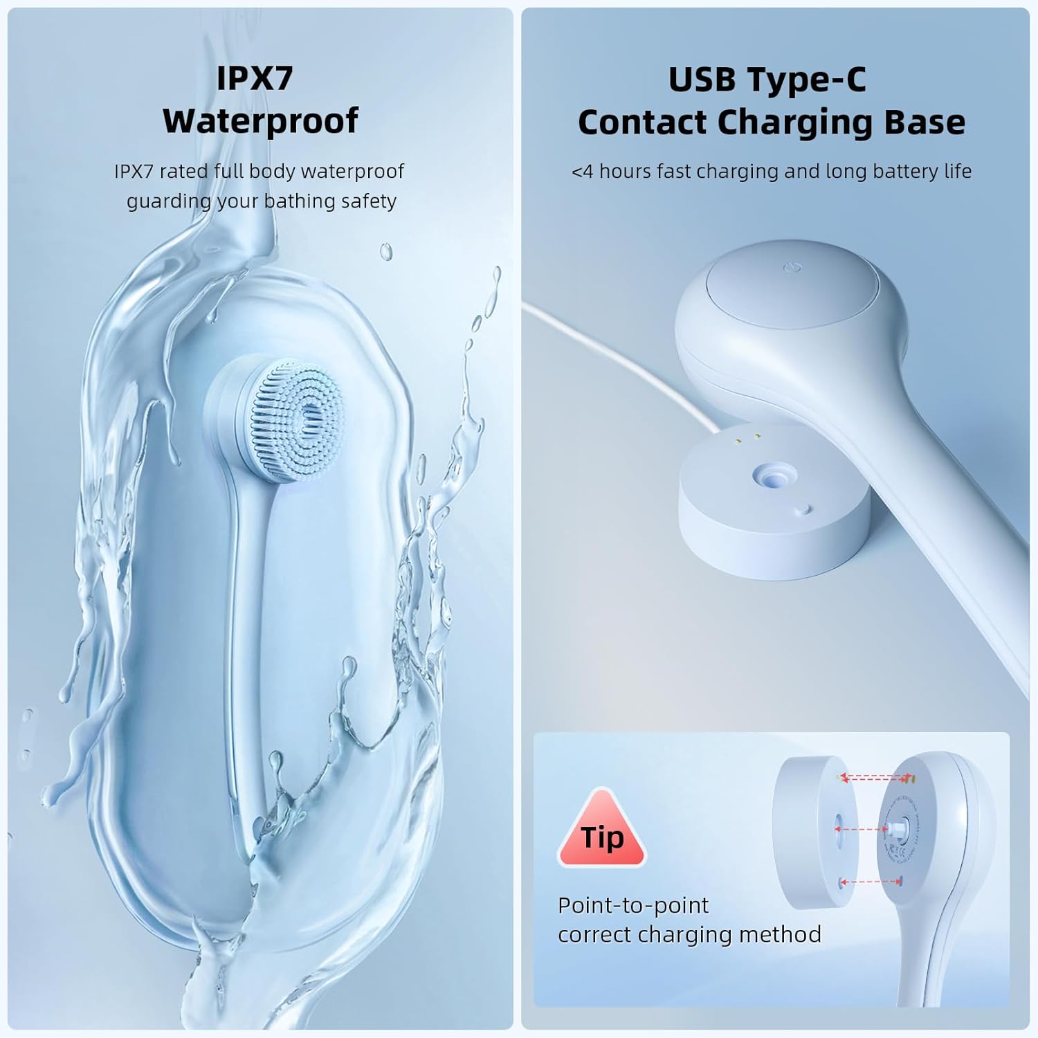 Dual-Handle Electric Back & Body Scrubber