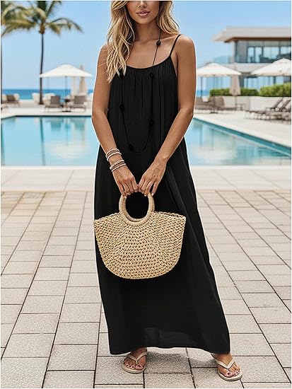 Kylie Jean™ Backless Cami Dress - Adjustable Tie Back Summer Dress