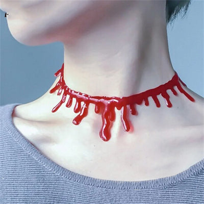 Halloween Red Blood Choker Necklace