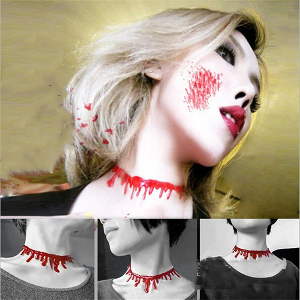 Halloween Red Blood Choker Necklace