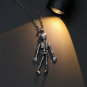 Punk Skeleton Pendant Necklace