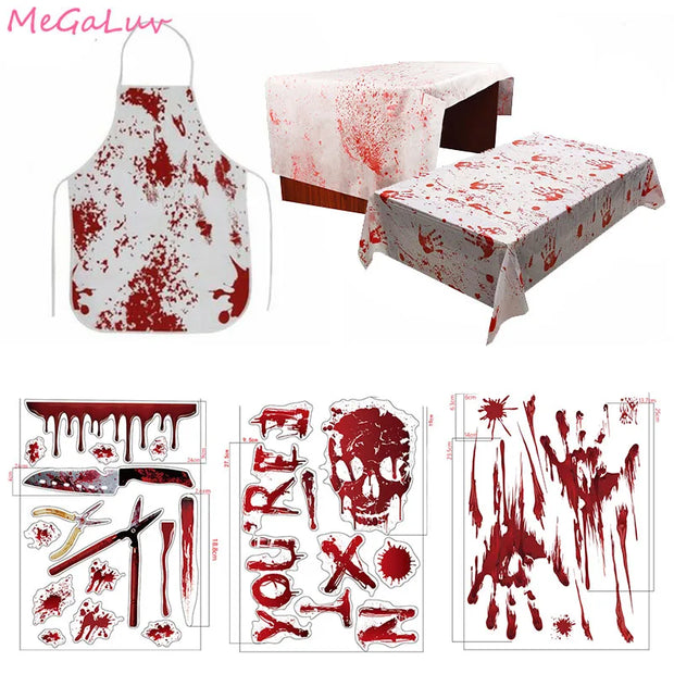 Halloween Wall Stickers Bloody Handprints