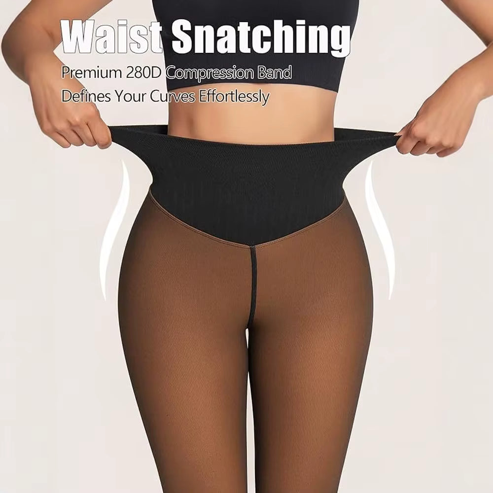 Seamless Sheer Fleece Lined Tights