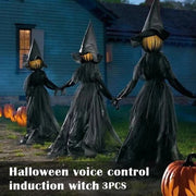 Screaming Light Up Witches Decor