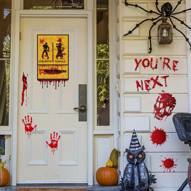 Halloween Wall Stickers Bloody Handprints