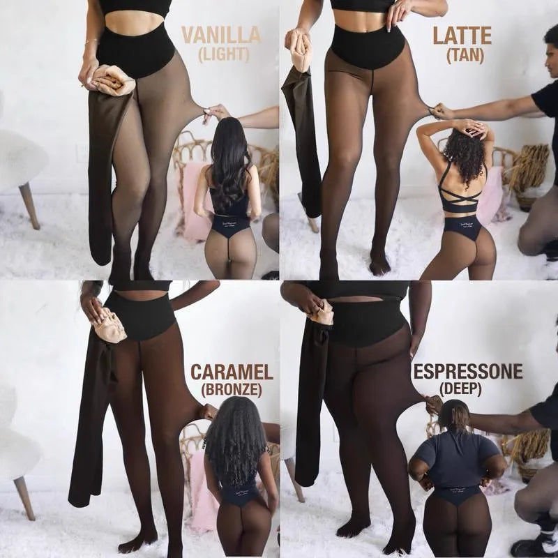 Seamless Sheer Fleece Lined Tights