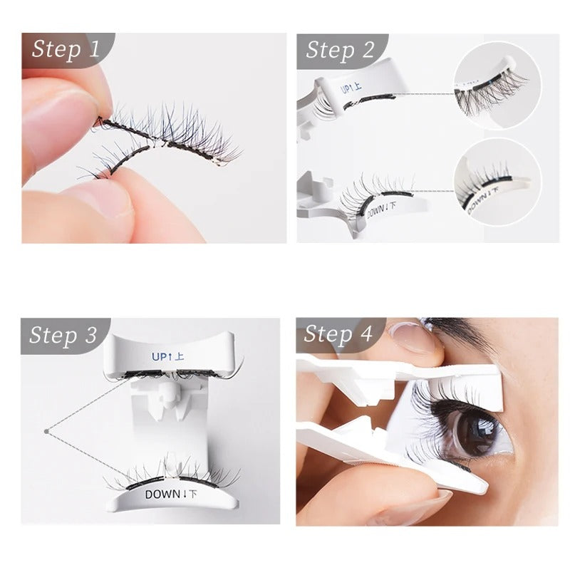 Natural Magnetic 3D False Eyelashes Set